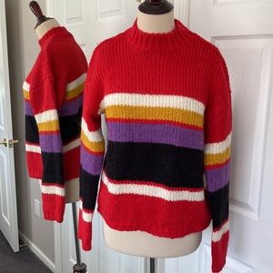 Sanctuary Party Stripe Sweater Sz S